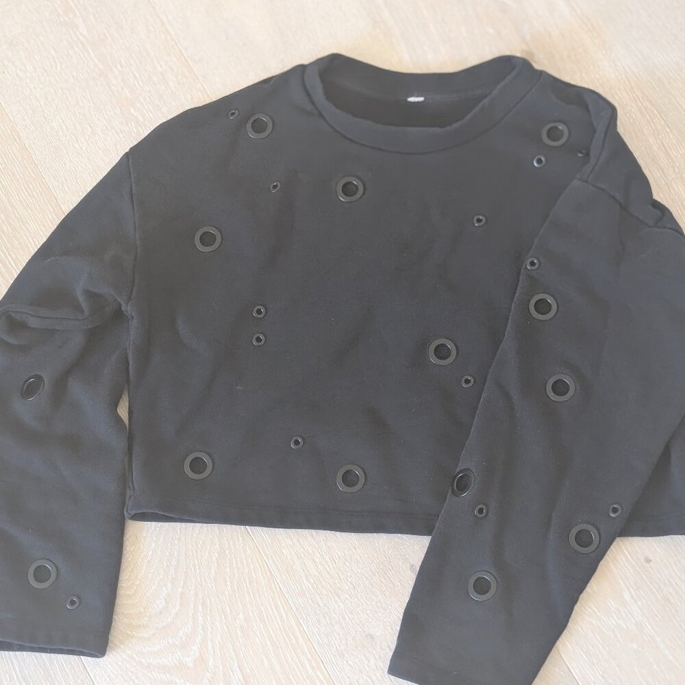 Alo crop XS hole sweatshirt